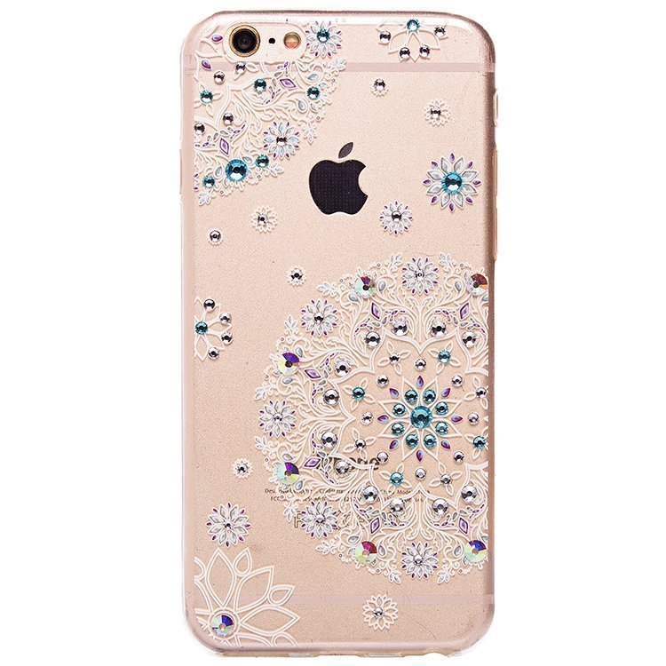 Накладка SC085 Новогодняя со стразами iPhone 6 (002)