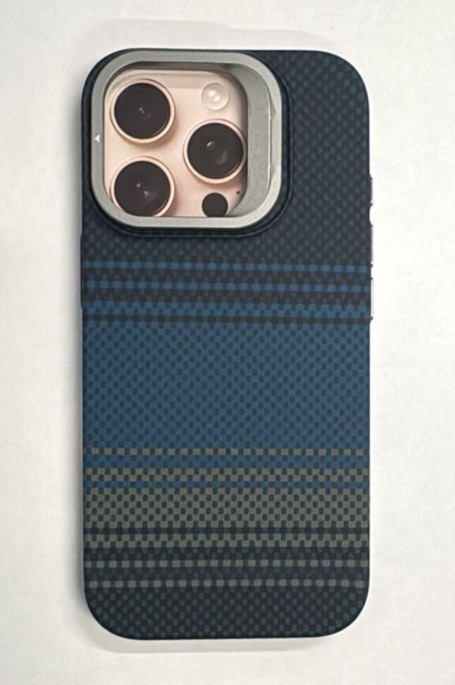 SkyArmor GLOBAL MIX (magsafe) с подставкой для iPhone 16 PRO 33 чёрно-синий