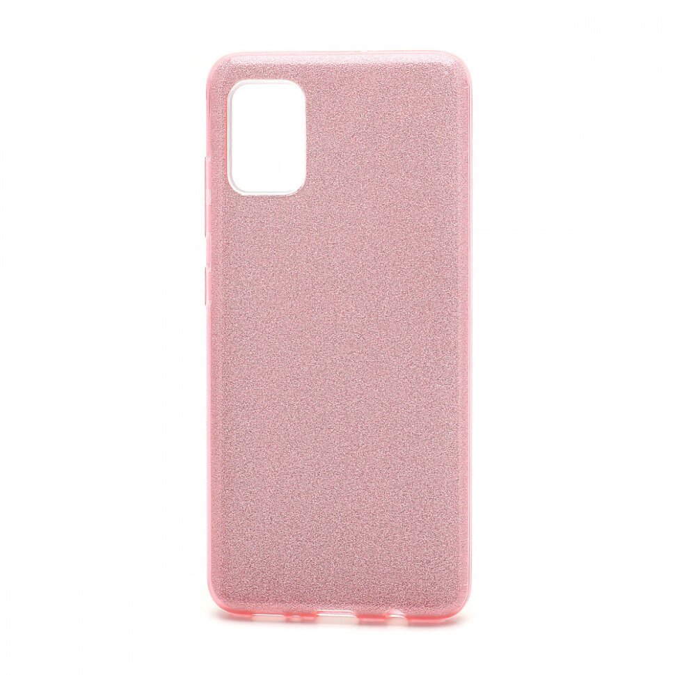 Накладка SC097 БЛЕСТКИ 3в1 Samsung A515 Galaxy A51 (pink)