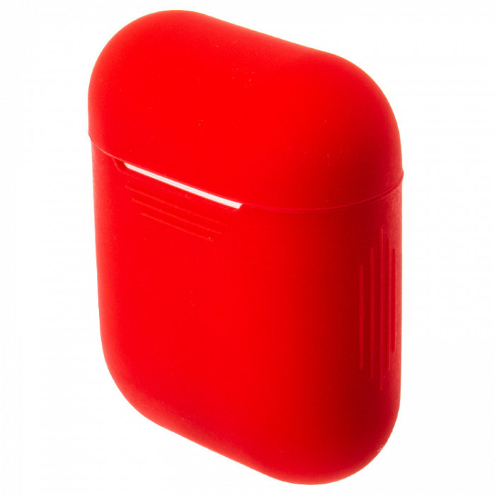 Чехол силиконовый для кейса AirPods, красный