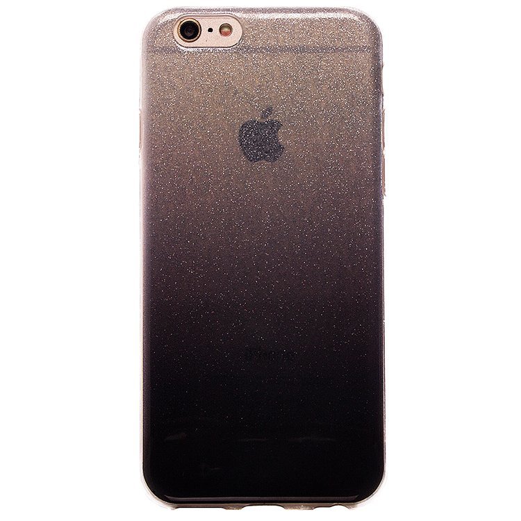 Накладка силиконовая Glamour iPhone 6 black/silver
