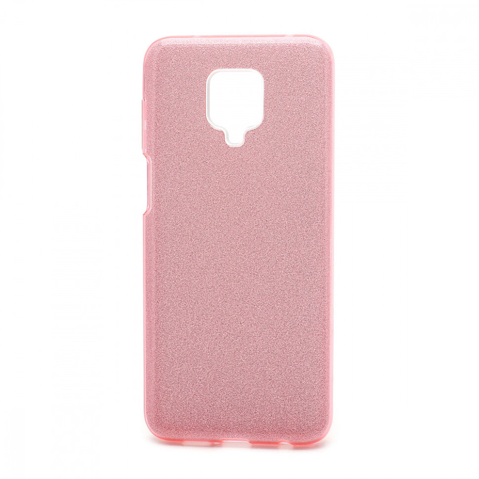 Накладка SC097 БЛЕСТКИ 3в1 Xiaomi Redmi Note 9S (pink)