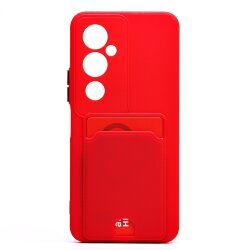 Накладка SC315 Tecno Pova 4 Pro с визитницей (red)