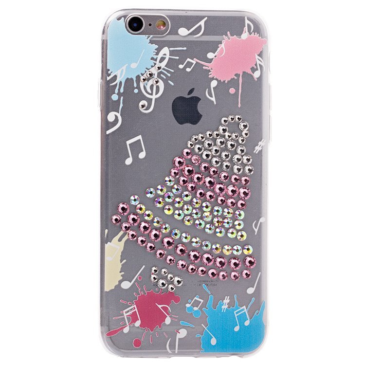 Накладка SC085 Новогодняя со стразами iPhone 6 (005)