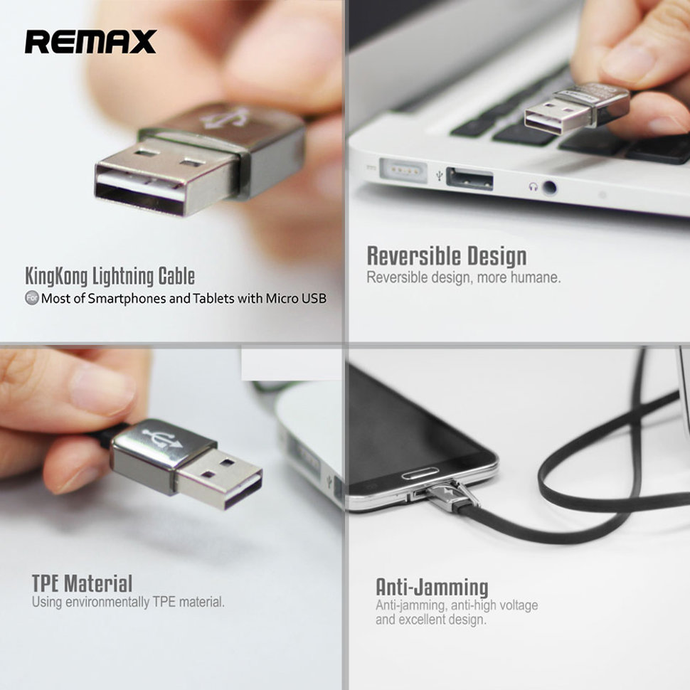 Кабель USB - MicroUSB REMAX Kingkong Cable черный