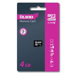 Olmio microSD 4GB High-Capacity (Class 10) без адаптера