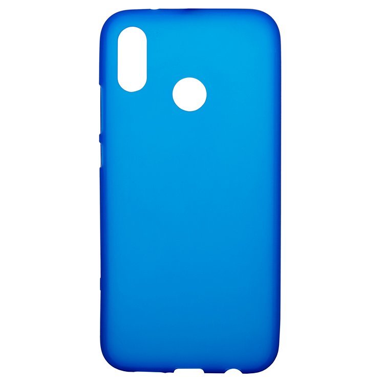 Накладка с глянцевым ободком МАТОВАЯ Huawei P20 Lite синяя