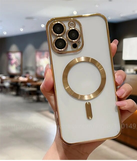 Накладка силикон ElectroFlex Magsafe для Apple iPhone 17 PRO, золото