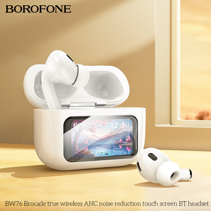 Наушники Bluetooth BOROFONE BW76 Brocade TWS, с сенсорным экраном, белые