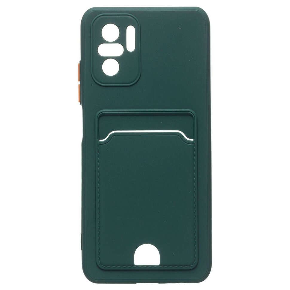 Накладка SC315 Xiaomi Poco M5s с визитницей (dark green)