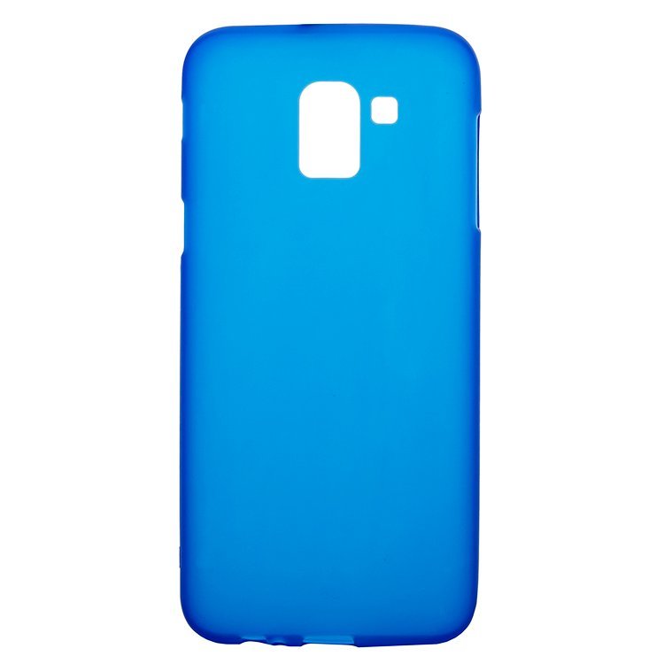 Накладка с глянцевым ободком МАТОВАЯ Samsung J600 Galaxy J6 2018 синяя