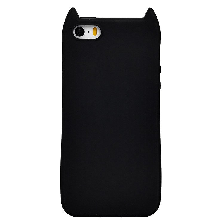 Накладка SC129 Ушки iPhone 5 черная