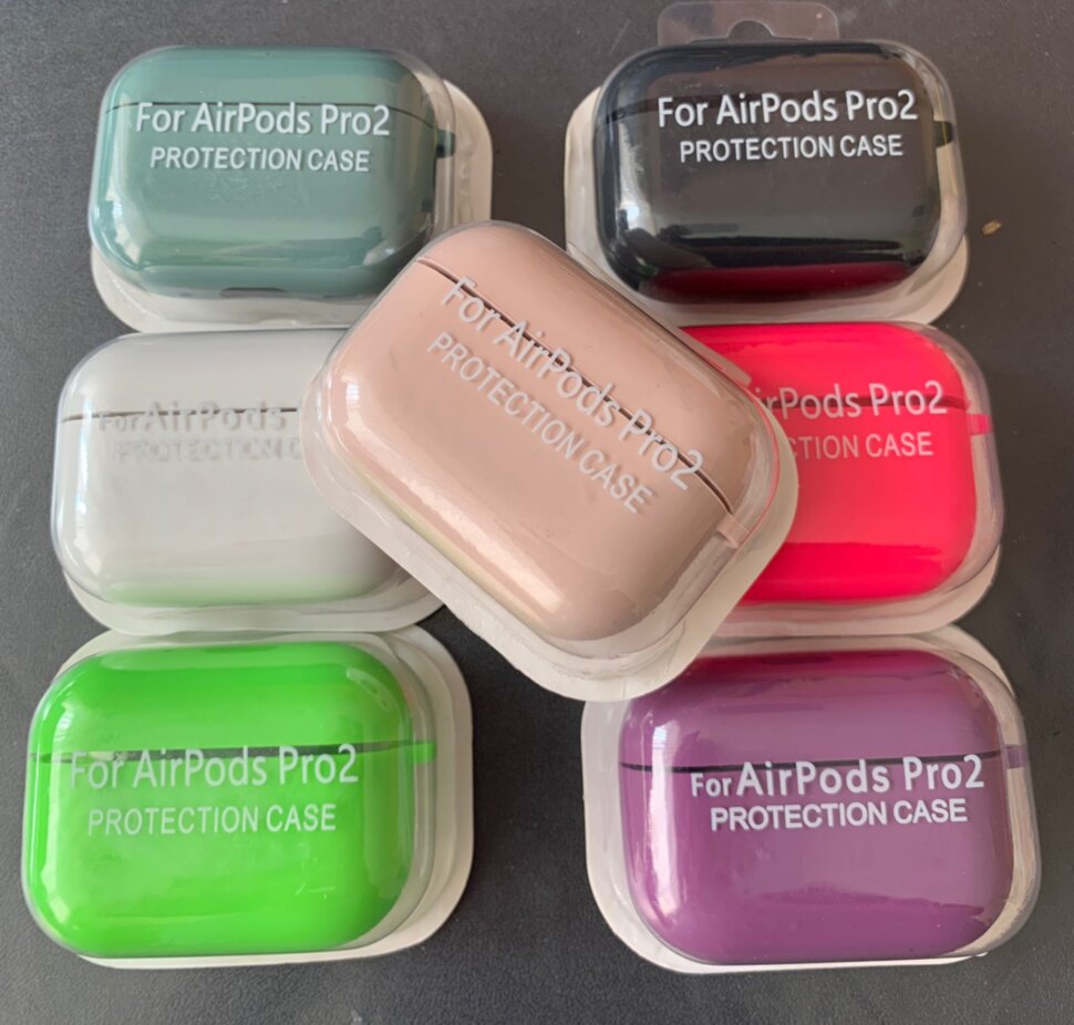 Чехол силиконовый для кейса AirPods Pro 2 с карабином, фуксия