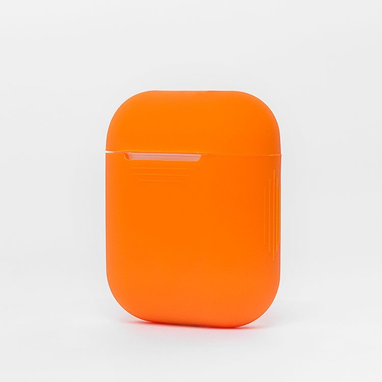 Чехол силиконовый для кейса AirPods, оранжевый