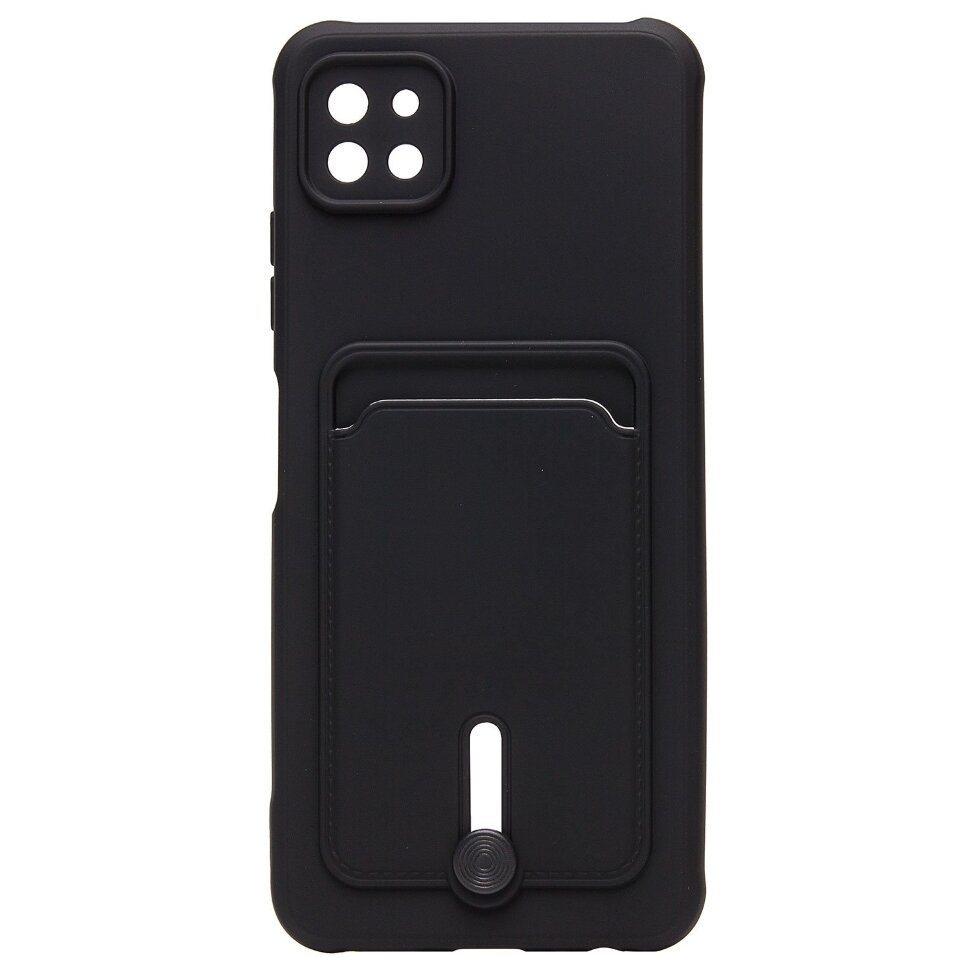 Накладка SC304 Samsung A226 Galaxy A22s 5G с визитницей (black)