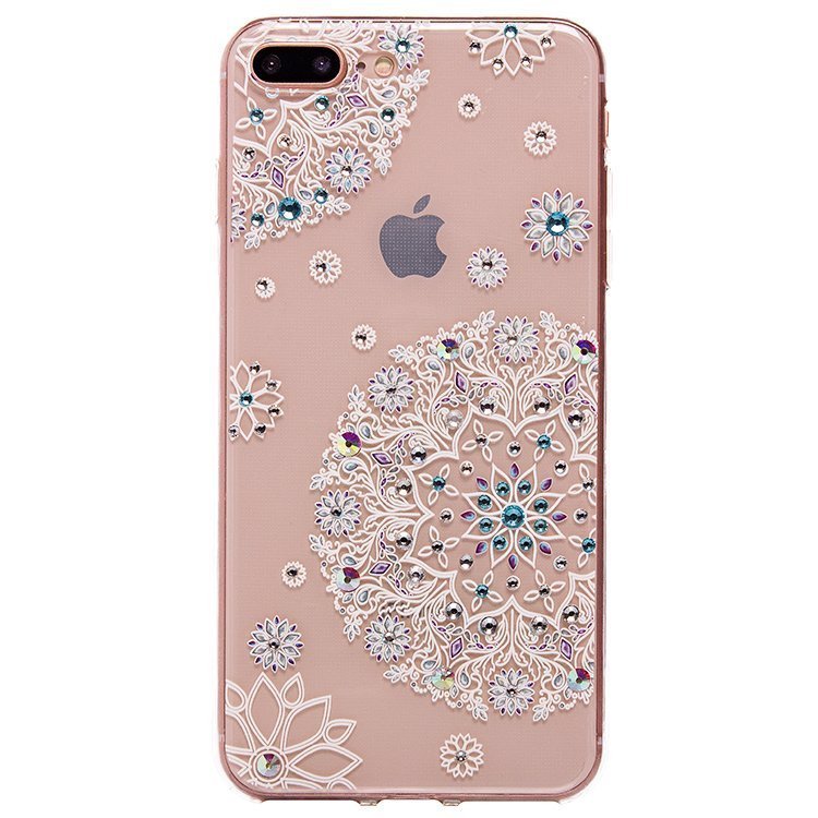 Накладка SC085 Новогодняя со стразами iPhone 7 Plus/8 Plus (002)