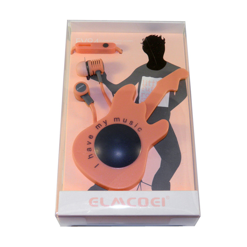 Гарнитура MP3 Elmcoei EV94 с кнопкой ответа розовая