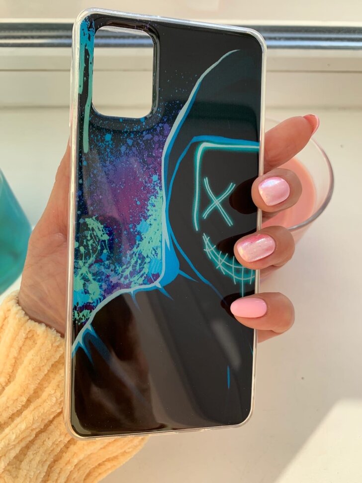 Накладка с рисунком Samsung A115/M115 Galaxy A11/M11 Маска глаза-крестики синий
