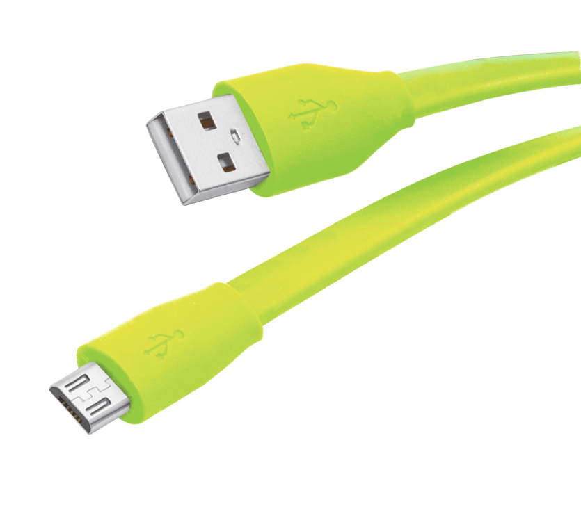Кабель USB - MicroUSB Partner плоский 2,1A зеленый