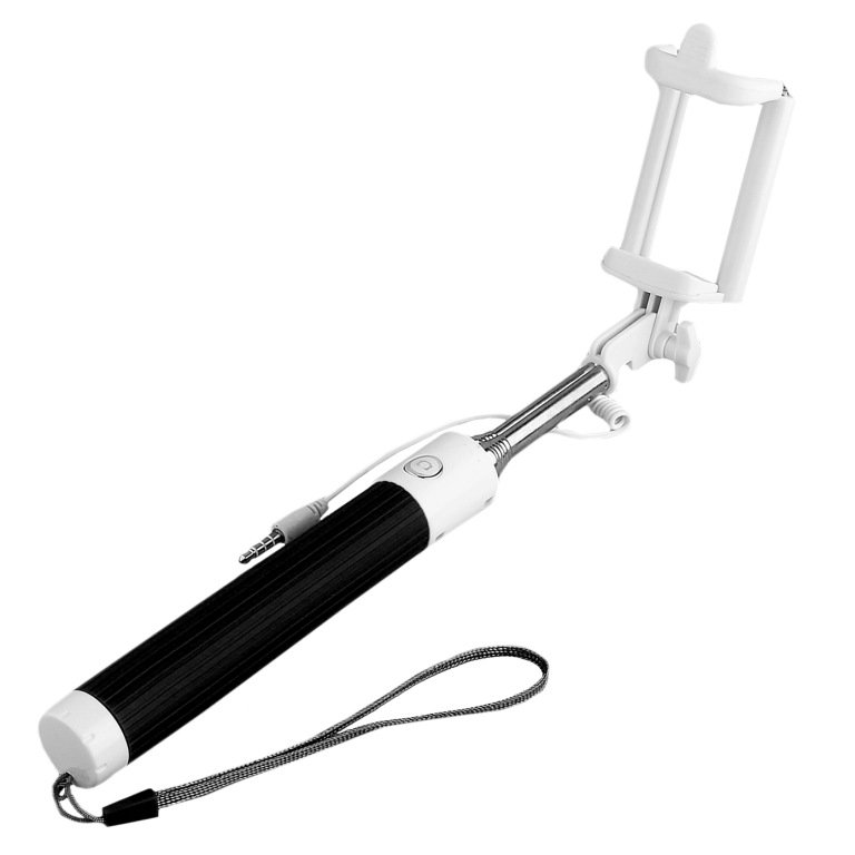 Селфи штатив Monopod A-200 21-81 см с проводом черный