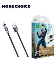 Кабель More Choice Smart USB - Micro USB, Magnetic, 3.0A, 1м, K61Sm (Black)