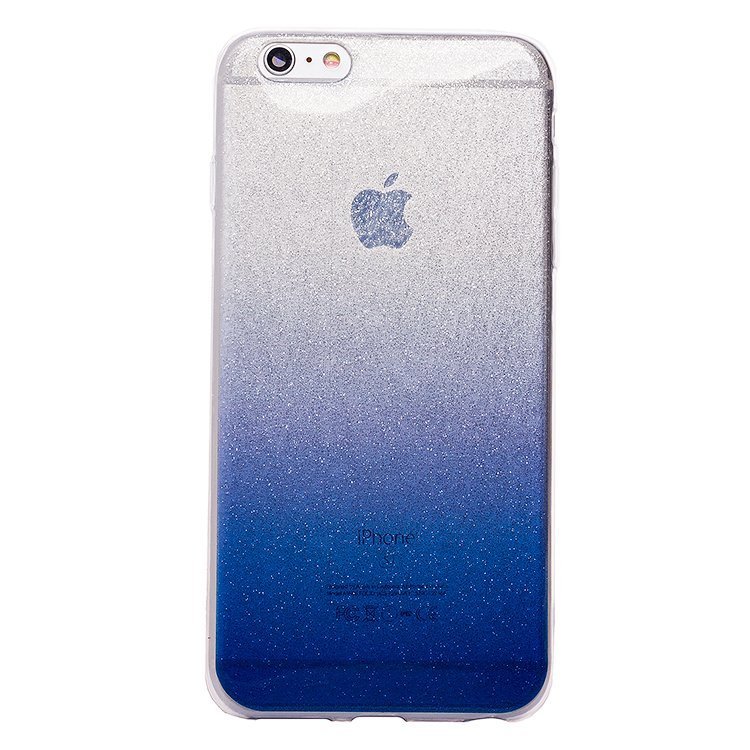 Накладка силиконовая Glamour iPhone 6 Plus blue/silver