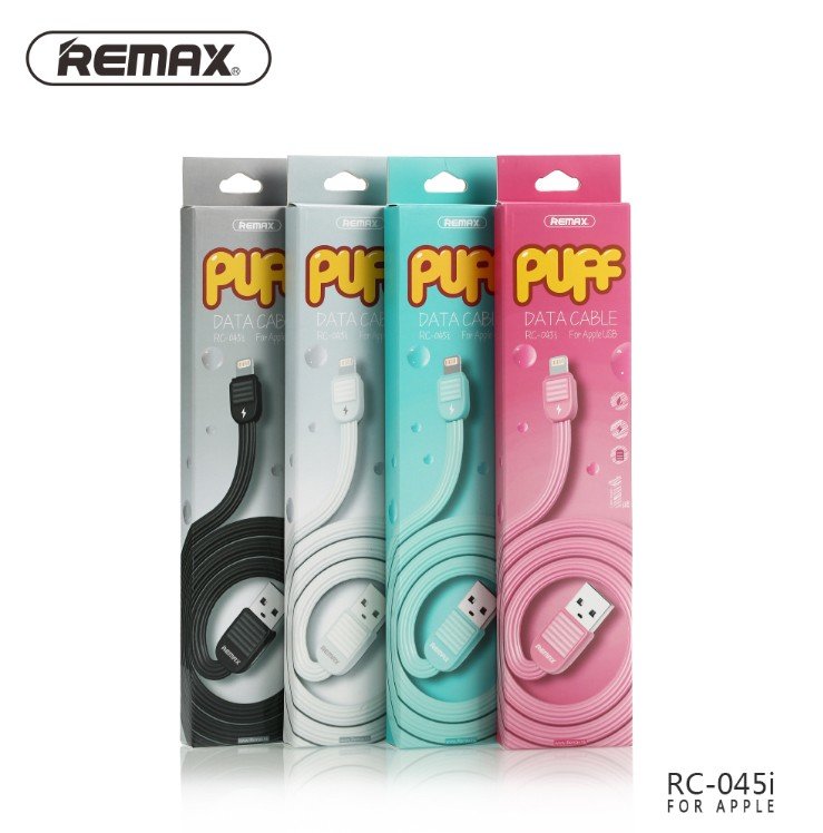 USB кабель на iPhone 5 REMAX Puff RC-045i синий