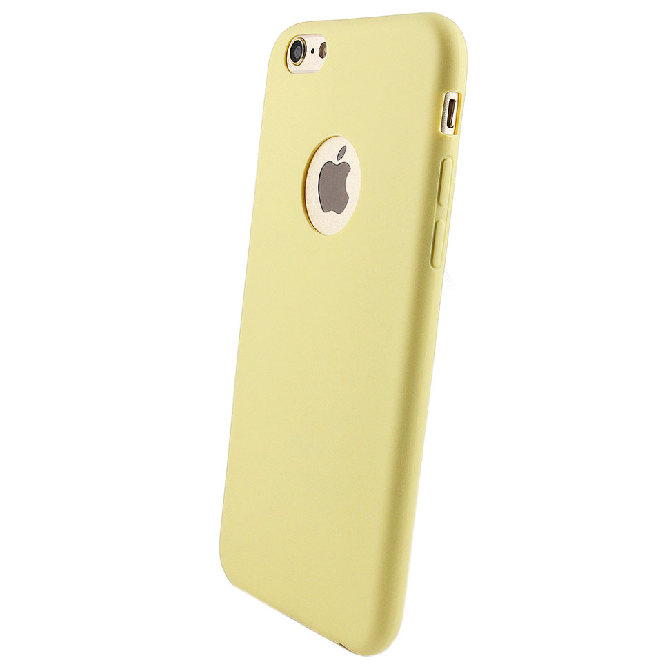 Накладка силиконовая МАТОВАЯ IPhone 6 желтая
