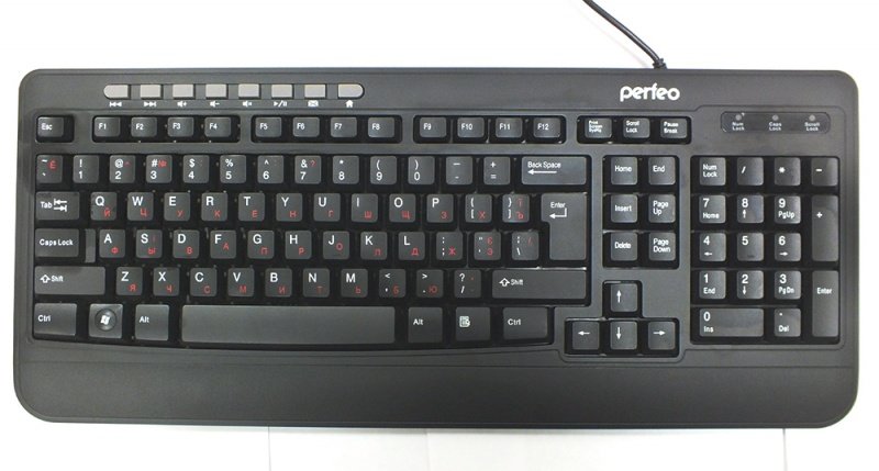 Клавиатура проводная Perfeo PF-630-MM Multimedia черная