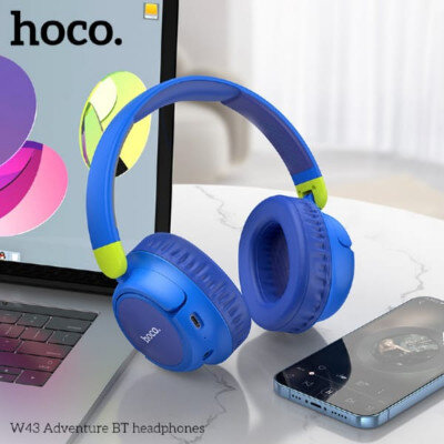Гарнитура Bluetooth HOCO W43 Adventure полноразмерная, синяя