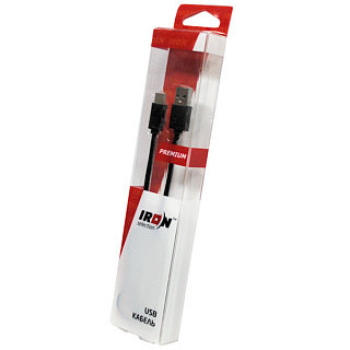 Кабель USB - Type-C IRON Selection PREMIUM 1А черный