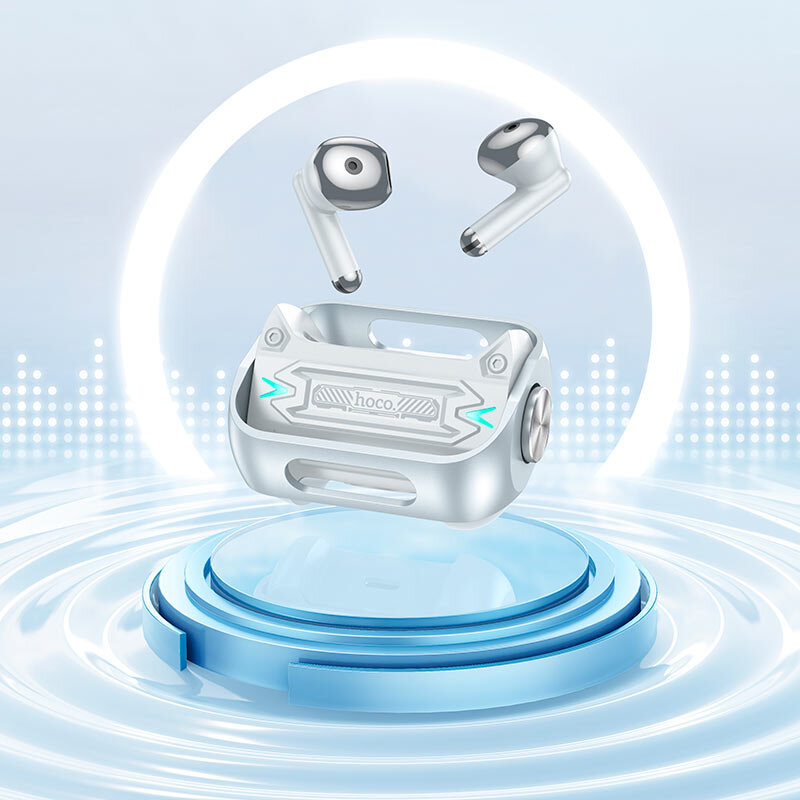 Наушники Bluetooth HOCO EW55 TrendyTWS, серебро