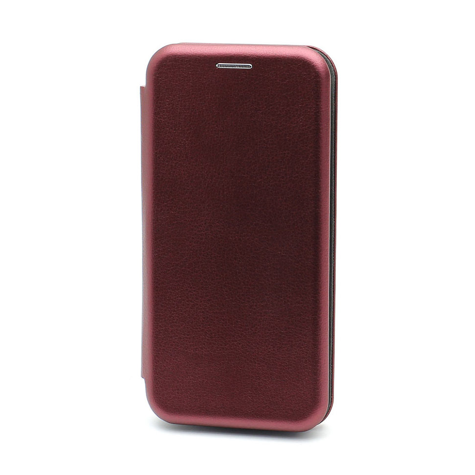 Чехол-книга Book Case универсальный на скотче 5,0"-5,2" с магнитом бордовый