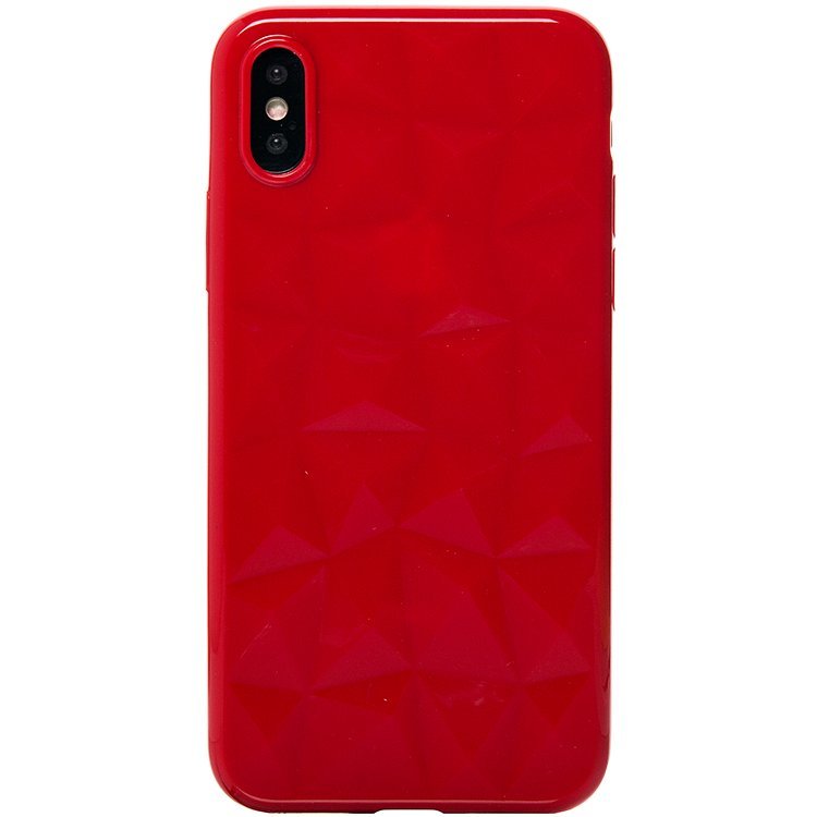Накладка SC072 Призма глянцевая iPhone X красная