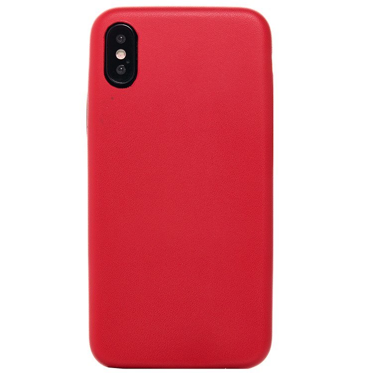 Накладка SC083 Под кожу iPhone X красная