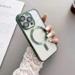 Накладка силикон ElectroFlex Magsafe для Apple iPhone 17, зеленая