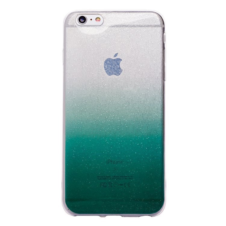 Накладка силиконовая Glamour iPhone 6 Plus green/silver