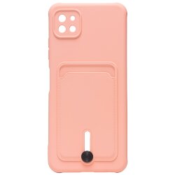 Накладка SC304 Samsung A226 Galaxy A22s 5G с визитницей (light pink)