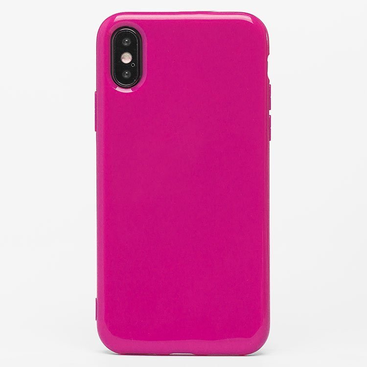 Накладка SC158 Phone X/XS Глянец розовая