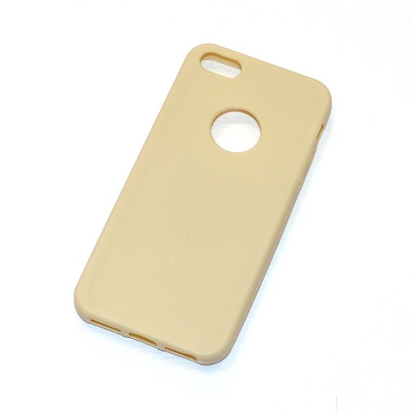Накладка с тиснением  iPhone 5 бежевая