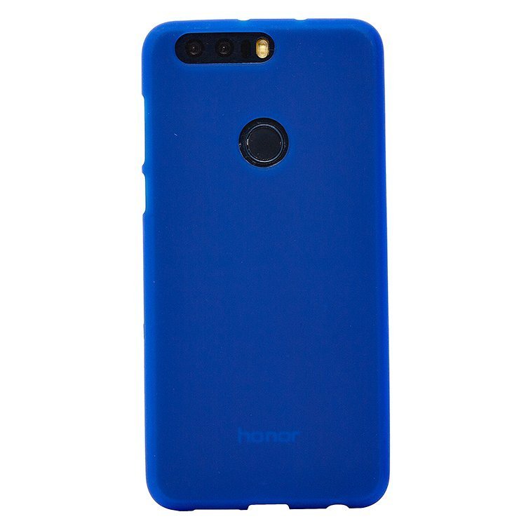 Накладка с глянцевым ободком МАТОВАЯ Huawei Honor 8 синяя