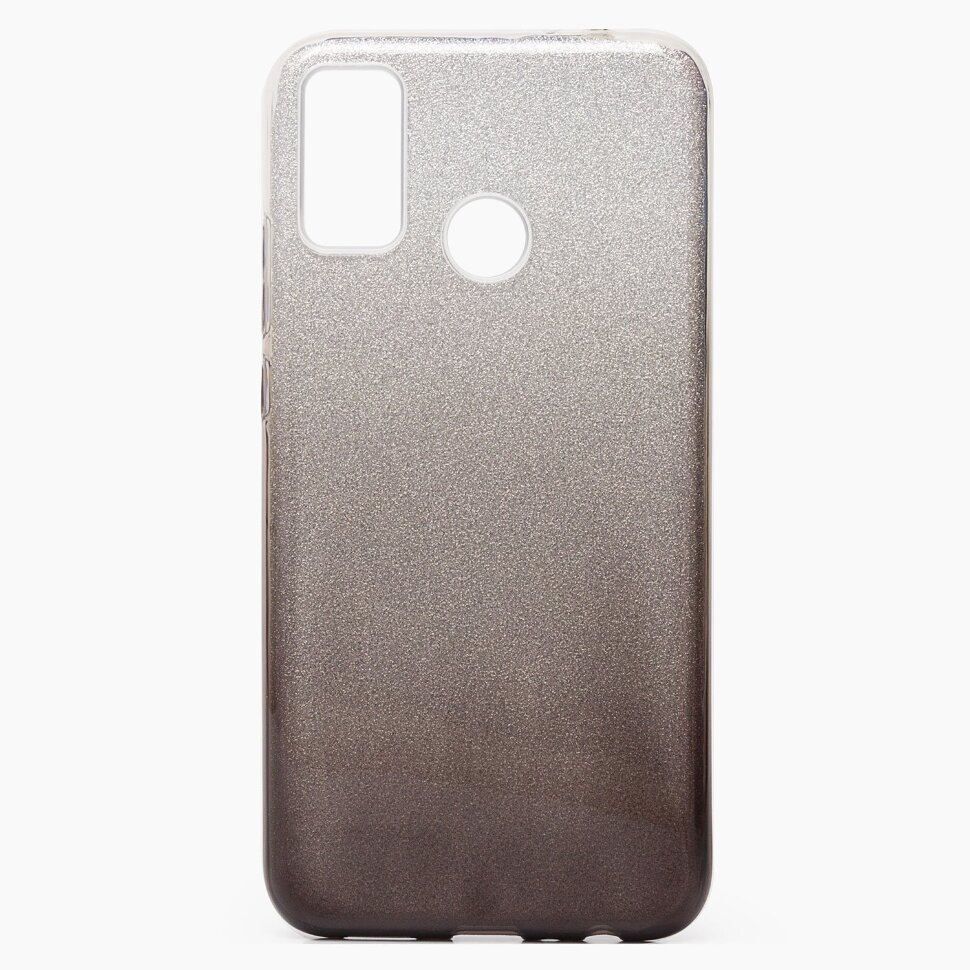 Накладка SC097 БЛЕСТКИ градиент 3в1 Huawei Honor 9X Lite (black/silver)