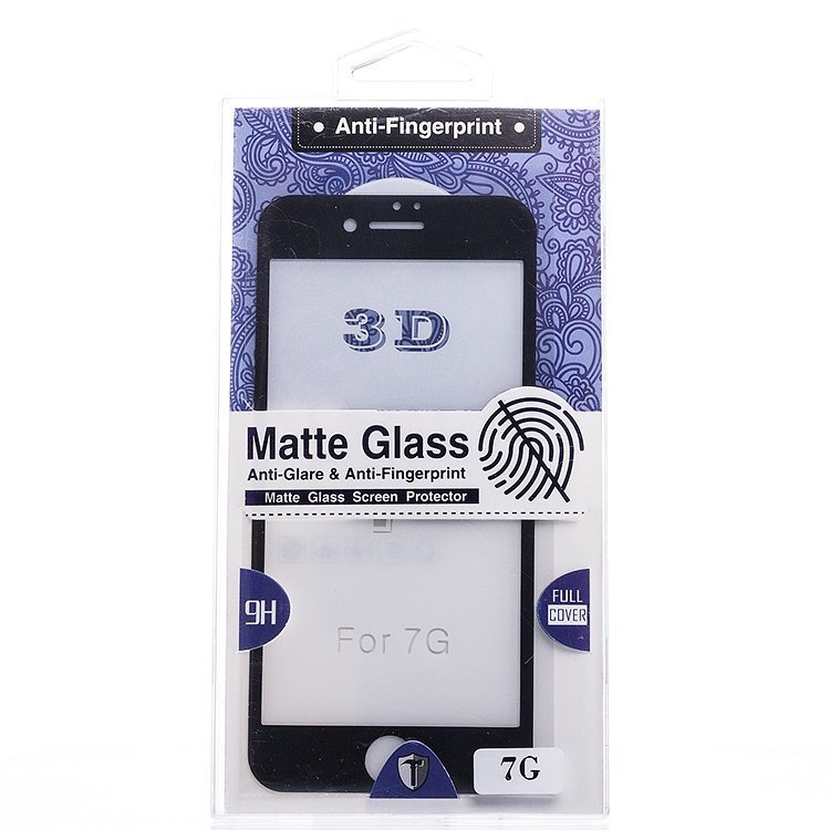 Стеклопластик защитный 3D на дисплей MATTE iPhone 7 черное