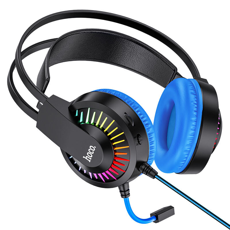 Гарнитура полноразмерная HOCO W105 Joyful gaming, черно-синяя*
