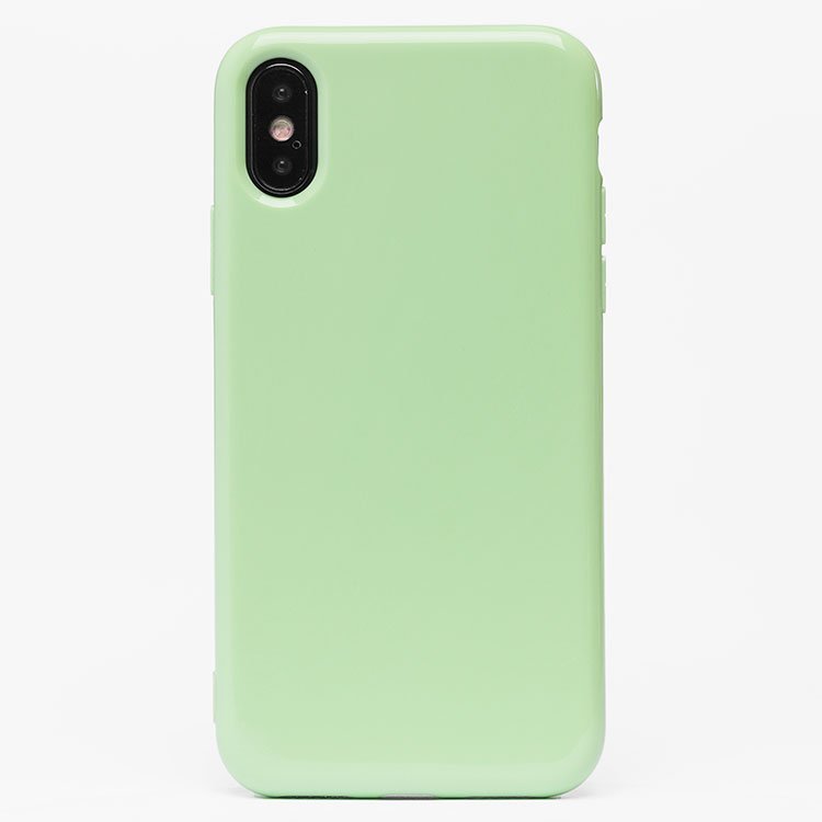 Накладка SC158 Phone X/XS Глянец светло-зеленая
