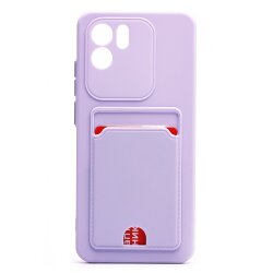 Накладка SC315 Xiaomi Redmi A1 с визитницей (light violet)