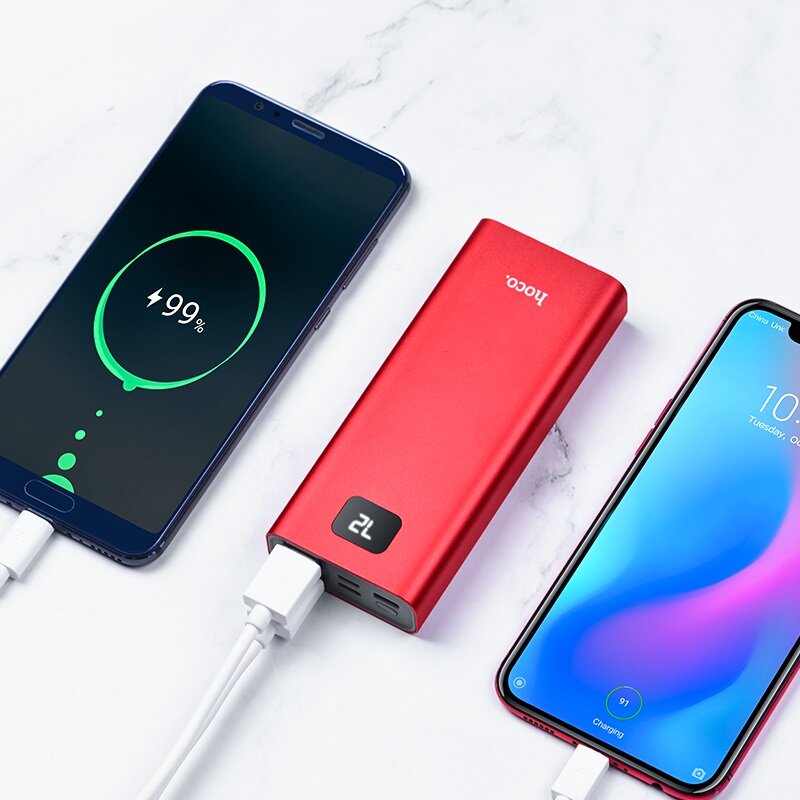 Внешнее ЗУ Power Bank HOCO J46 Star Ocean 10000mAh Li-pol красное