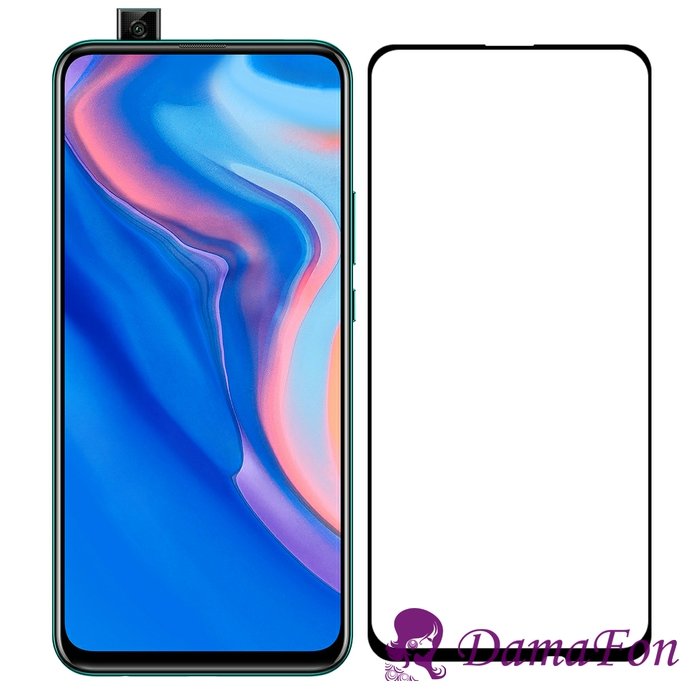 Стекло защитное Krutoff Full Glue для Huawei P Smart Z с рамкой черное