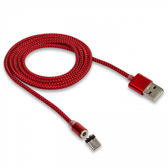 Кабель USB - Type-C МАГНИТНЫЙ красный