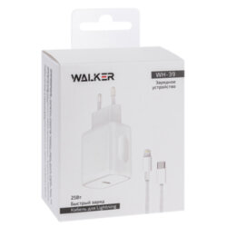 СЗУ WALKER WH-39 1*Type-C PD25W + кабель Type-C на Lightning, белое